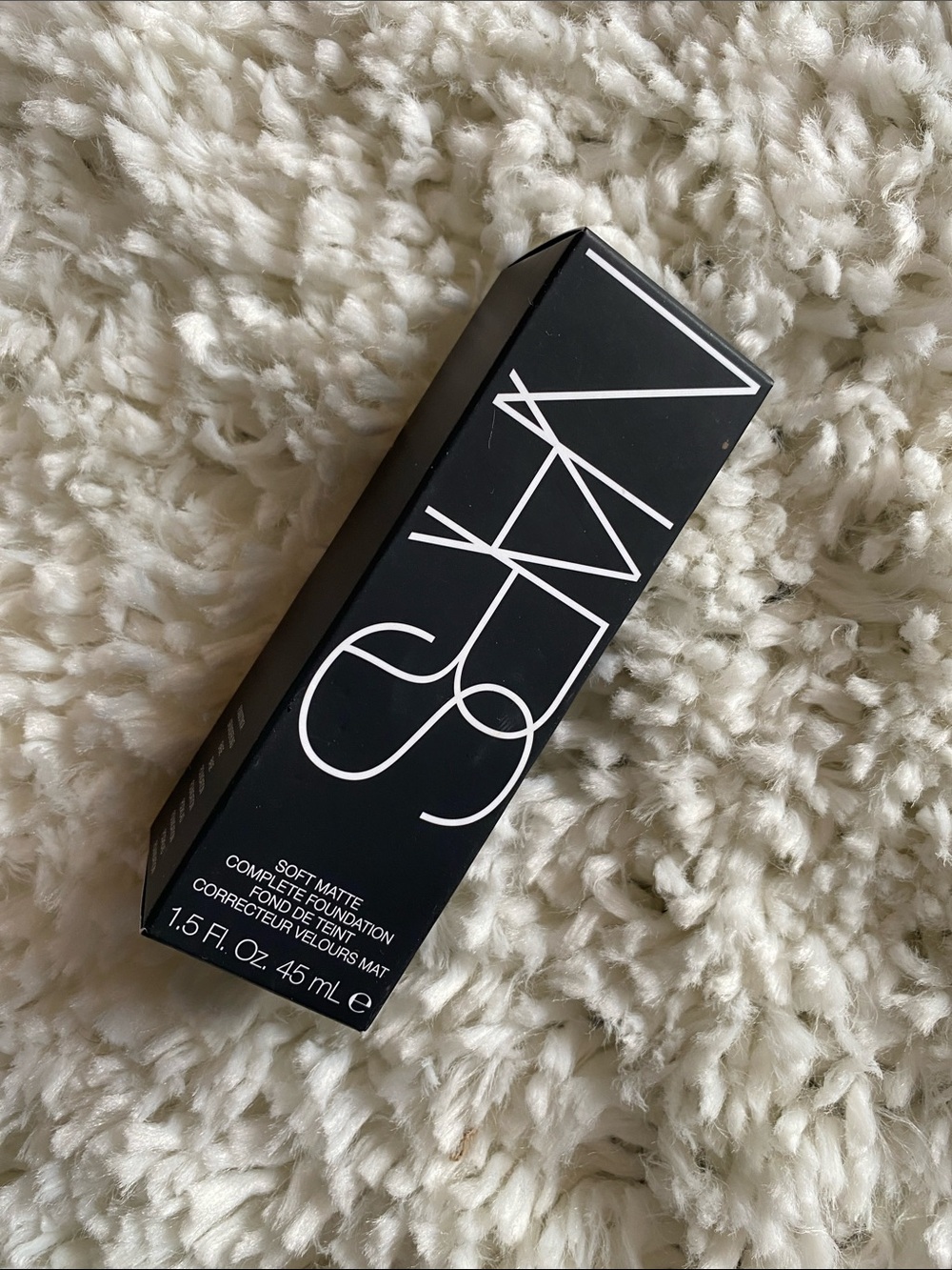 NARS Soft Matte Foundation Box - Black & White Packaging